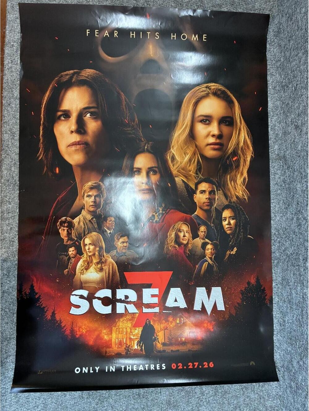 Scream 7 Movie Poster 24x40 Horror Film Paramount Pictures 2026